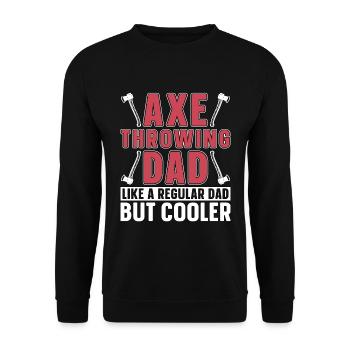 Lancer de hache papa comme un papa menuisier ordinaire - Sweat-shirt Unisexe - noir - Devant - Alina (178cm) & Michal (187cm)
