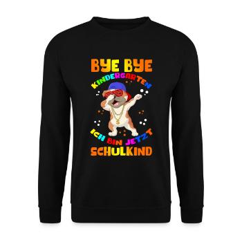 School Enrollment School Beginners Schoolchildren Gift - Unisex Sweatshirt - black - Front - Alina (178cm) & Michal (187cm)