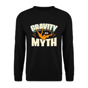 Pole Vault Gravity Is A Myth Athletics Long Jump - Unisex Sweatshirt - black - Front - Alina (178cm) & Michal (187cm)