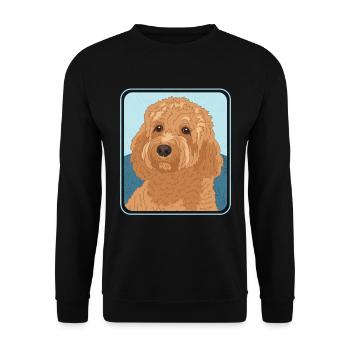Cavapoo Dogs Cavoodle Dog Owner Gift - Unisex Sweatshirt - black - Front - Alina (178cm) & Michal (187cm)