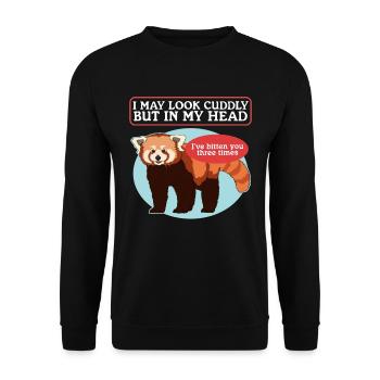 Panda roux Panda roux | Cadeau Pandas Rouges - Sweat-shirt Unisexe - noir - Devant - Alina (178cm) & Michal (187cm)