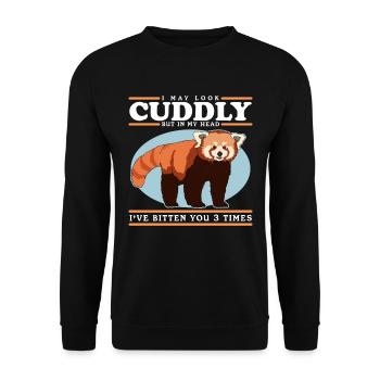 Red Panda Red Panda Red Pandas Gift - Unisex Sweatshirt - black - Front - Alina (178cm) & Michal (187cm)