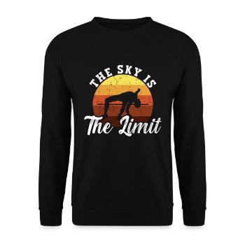 Saut à la perche Le ciel est la limite Saut de saut Pôle - Sweat-shirt Unisexe - noir - Devant - Alina (178cm) & Michal (187cm)