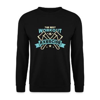 Lancer de hache Le meilleur entraînement est le lanceur de hache - Sweat-shirt Unisexe - noir - Devant - Alina (178cm) & Michal (187cm)