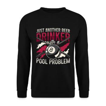 Cue Sports Just Another Beer Drinker With Snooker - Unisex Sweatshirt - black - Front - Alina (178cm) & Michal (187cm)