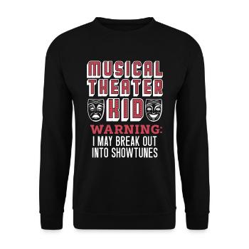 Théâtre musical Kid Warning I May Broadway Musical - Sweat-shirt Unisexe - noir - Devant - Alina (178cm) & Michal (187cm)