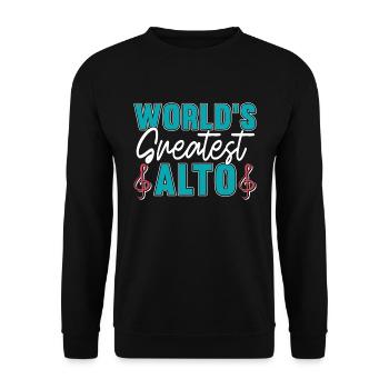 Musical Theatre World's Greatest Alto Loves Drama - Unisex Sweatshirt - black - Front - Alina (178cm) & Michal (187cm)