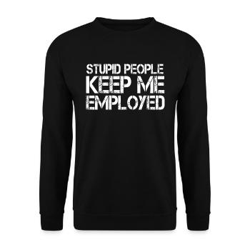Shérif adjoint Police Law Officer Guard - Sweat-shirt Unisexe - noir - Devant - Alina (178cm) & Michal (187cm)