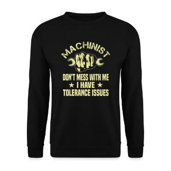Problèmes de tolérance des mécaniciens du CNC - Sweat-shirt Unisexe - noir - Devant - Alina (178cm) & Michal (187cm)