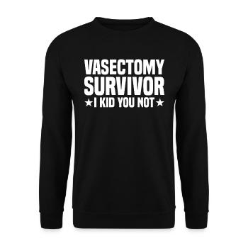Vasectomie chirurgie du bébé à la retraite Tournage - Sweat-shirt Unisexe - noir - Devant - Alina (178cm) & Michal (187cm)