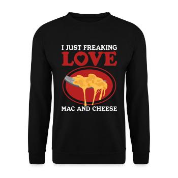 Macaroni and Cheese Mac And Cheese Gift - Unisex Sweatshirt - black - Front - Alina (178cm) & Michal (187cm)