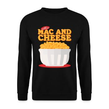 Macaroni and Cheese | Mac And Cheese Gift - Unisex Sweatshirt - black - Front - Alina (178cm) & Michal (187cm)