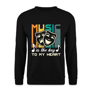Musical Theatre Music Is The Key To Broadway Drama - Unisex Sweatshirt - black - Front - Alina (178cm) & Michal (187cm)