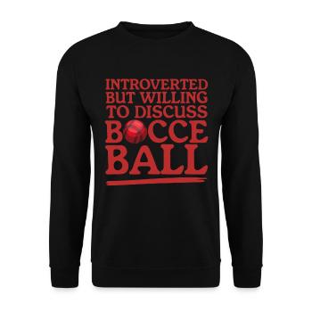 Boccia Bocce Bocciaspieler Boulesport Geschenk - Unisex Pullover - Schwarz - Vorne - Alina (178cm) & Michal (187cm)