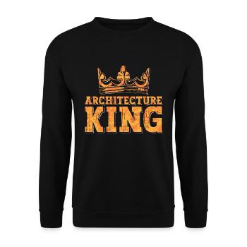 Architecture King Architectural Builder Architects - Unisex Sweatshirt - black - Front - Alina (178cm) & Michal (187cm)