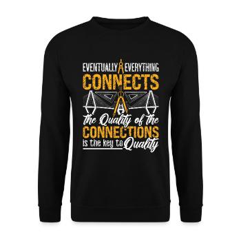 Eventually Everything Connects Builder Architects - Unisex Sweatshirt - black - Front - Alina (178cm) & Michal (187cm)
