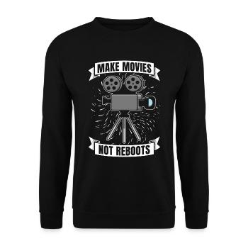 Filmmaking Make Movies Not Reboots Film Producer - Unisex Pullover - Schwarz - Vorne - Alina (178cm) & Michal (187cm)