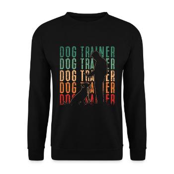 Animal Trainer Dog Trainer Retro Zookeeper Pet - Unisex Sweatshirt - black - Front - Alina (178cm) & Michal (187cm)
