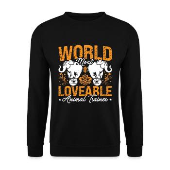 Animal Trainer World's Most Loveable Animal Rescue - Unisex Sweatshirt - black - Front - Alina (178cm) & Michal (187cm)