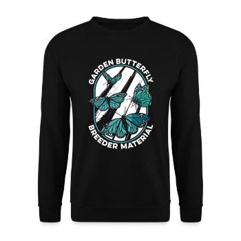 Amateur gardener garden Monarch - Unisex Sweatshirt - black - Front - Alina (178cm) & Michal (187cm)