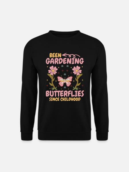 Hobby Gardener Garden Butterfly - Unisex Sweatshirt - black