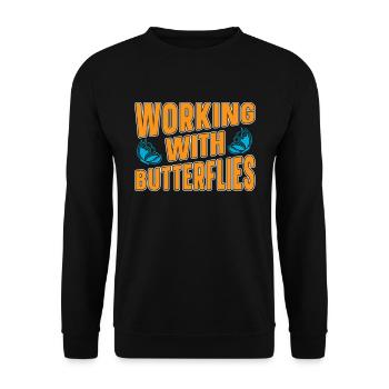 Hobby Gardener Garden Funny - Unisex Sweatshirt - black - Front - Alina (178cm) & Michal (187cm)