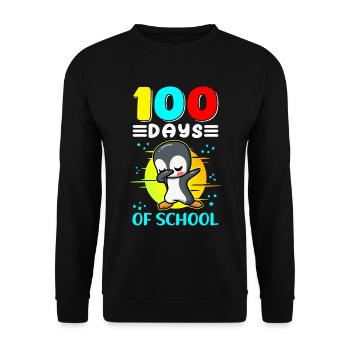 100 School Days Kids School Student Gift - Unisex Sweatshirt - black - Front - Alina (178cm) & Michal (187cm)