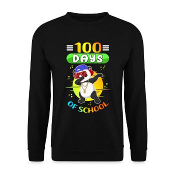 100 School Days Kids Students School Gift - Unisex Sweatshirt - black - Front - Alina (178cm) & Michal (187cm)