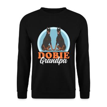 Doberman Dog Owner Dobie Grandpa Gift - Unisex Sweatshirt - black - Front - Alina (178cm) & Michal (187cm)