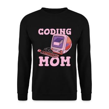 Développeur Coder Programmeur Mère - Sweat-shirt Unisexe - noir - Devant - Alina (178cm) & Michal (187cm)