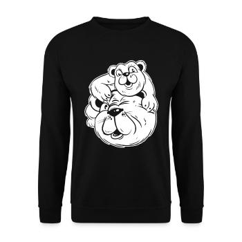 Vatertag Papa Tragen - Unisex Pullover - Schwarz - Vorne - Alina (178cm) & Michal (187cm)