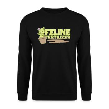 Hobbygärtner Garten Katzenartig Gartenkatze - Unisex Pullover - Schwarz - Vorne - Alina (178cm) & Michal (187cm)