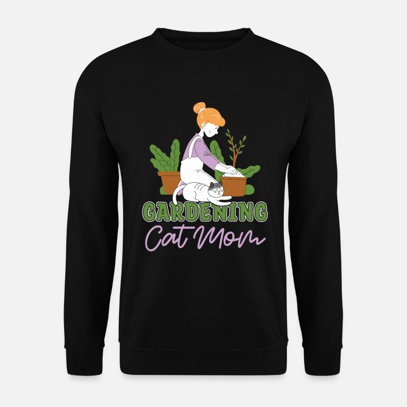 Hobbygärtner Garten Mutter Gartenkatze - Unisex Pullover - Schwarz