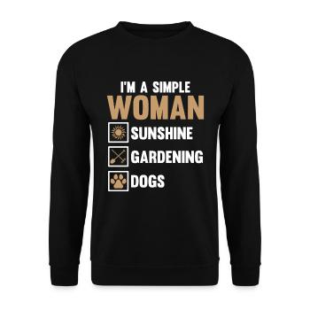 Hobby Gardener Garden Sunshine Garden Dog - Sweat-shirt Unisexe - noir - Devant - Alina (178cm) & Michal (187cm)