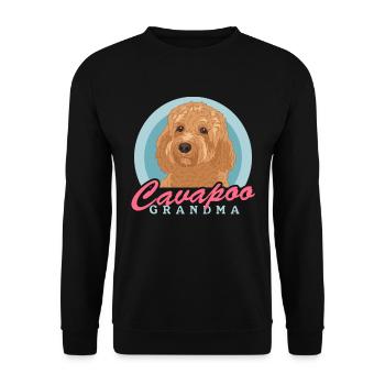 Cavapoo Grandma Cavoodle Dog Owner Gift - Unisex Sweatshirt - black - Front - Alina (178cm) & Michal (187cm)