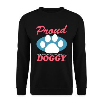 Chien Maman Propriétaire Chien Maîtresse Chien Cadeau - Sweat-shirt Unisexe - noir - Devant - Alina (178cm) & Michal (187cm)