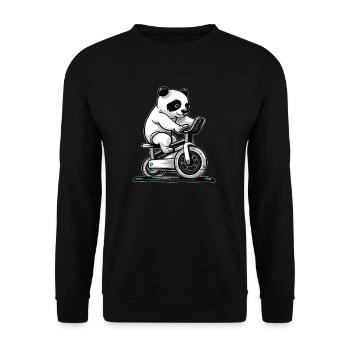 Indoor Cycling - Unisex Sweatshirt - black - Front - Alina (178cm) & Michal (187cm)