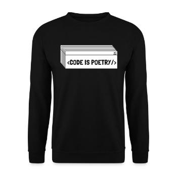 Developer Coder Programmer - Unisex Sweatshirt - black - Front - Alina (178cm) & Michal (187cm)