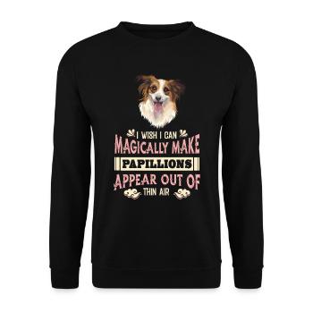 Papillon Funny - Unisex Sweatshirt - black - Front - Alina (178cm) & Michal (187cm)