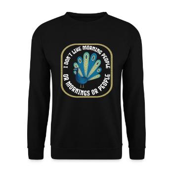 Peacock Bird - Unisex Sweatshirt - black - Front - Alina (178cm) & Michal (187cm)