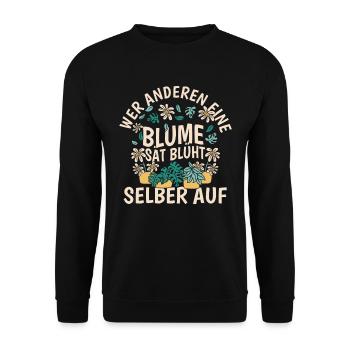 Hobby Gardener Garden Cute - Unisex Sweatshirt - black - Front - Alina (178cm) & Michal (187cm)
