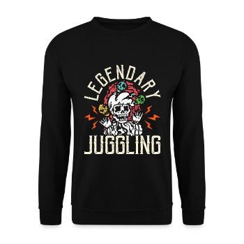 Clown de cirque Jonglerie légendaire Artiste de cirque - Sweat-shirt Unisexe - noir - Devant - Alina (178cm) & Michal (187cm)