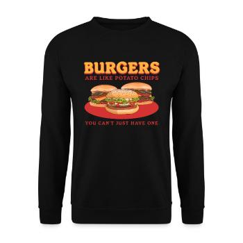 Hamburger Fast Food Burger Fast Food Cadeau - Sweat-shirt Unisexe - noir - Devant - Alina (178cm) & Michal (187cm)
