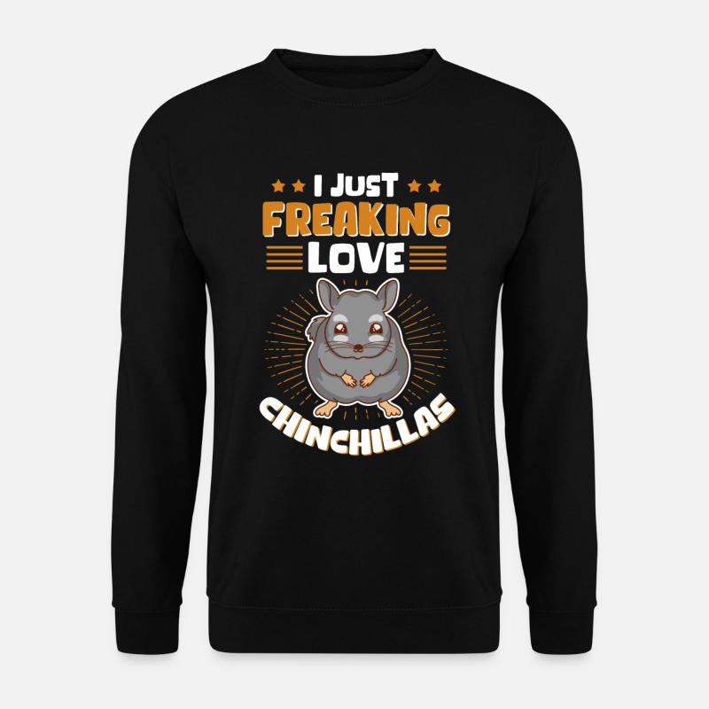 Chinchilla Besitzer Chinchillas Geschenk - Unisex Pullover - Schwarz