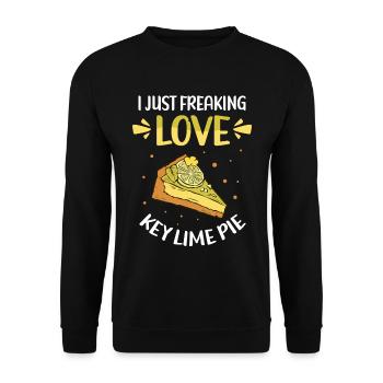 Lime Pie Lemon Cake Cake Gift - Unisex Sweatshirt - black - Front - Alina (178cm) & Michal (187cm)