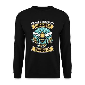 Hobby gardener garden bumblebee - Unisex Sweatshirt - black - Front - Alina (178cm) & Michal (187cm)