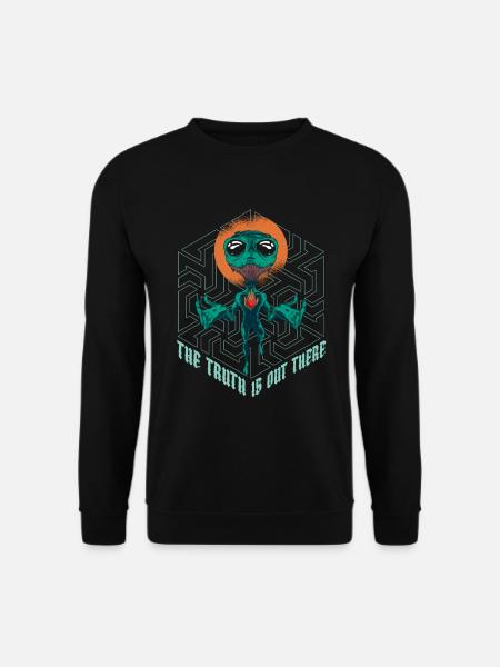 Christ Christentum Cool Außerirdischer Jesus - Unisex Pullover - Schwarz