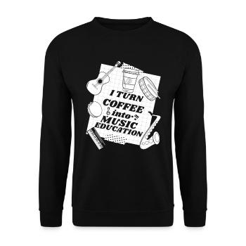 Professeur de musique Professeur de musique - Sweat-shirt Unisexe - noir - Devant - Alina (178cm) & Michal (187cm)