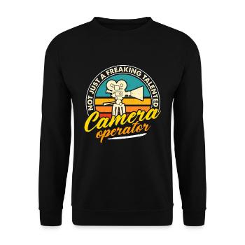Camera Operator Not Just A Freaking Video Producer - Unisex Sweatshirt - black - Front - Alina (178cm) & Michal (187cm)