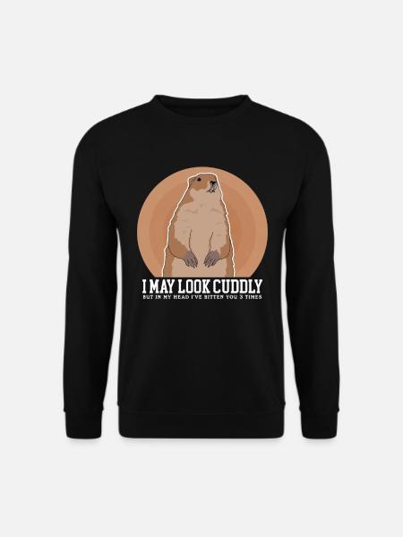 Murmeltiere Munggen Mankai Groundhog Geschenk - Unisex Pullover - Schwarz